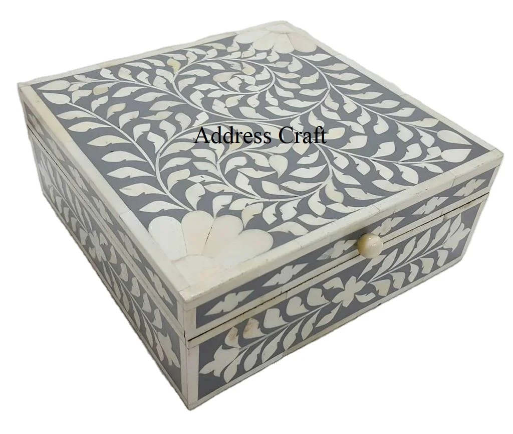 New Style Indian Factory Price Bone Inlay Box Mdf Board Resin Natural ...