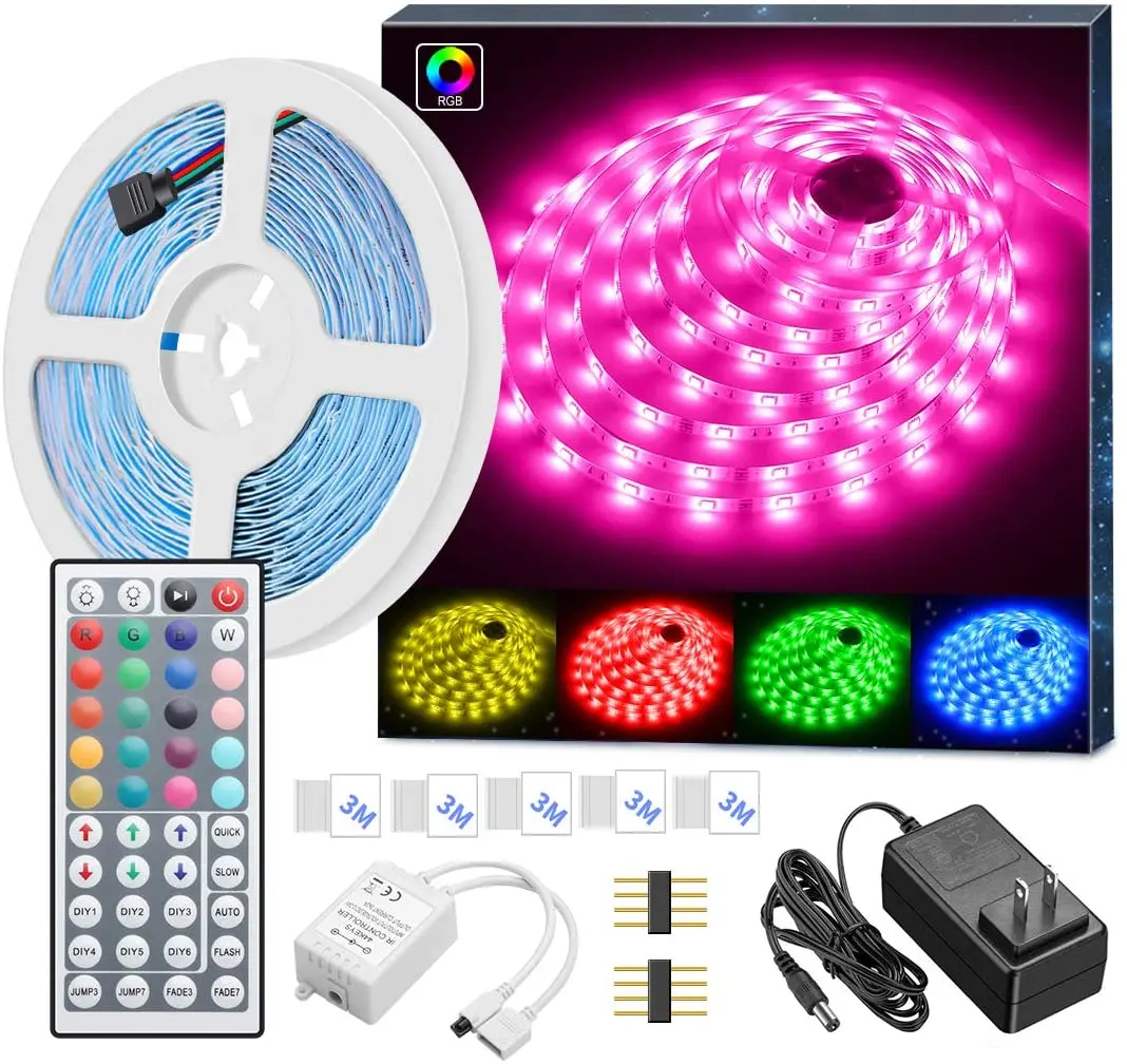 Flexible LED Tape Strip Lights with Remote 16.4ft