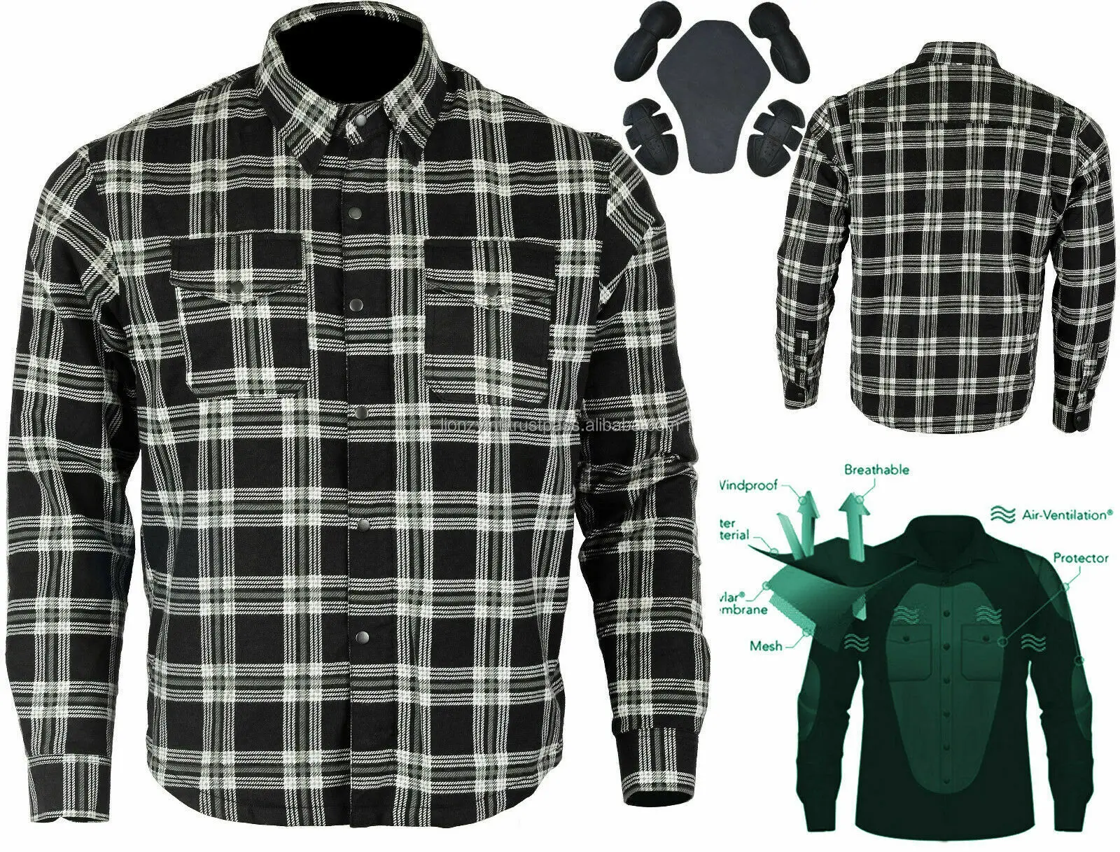 Motorcycle Armored Flannel Shirts: Customized, CE Approved, Wholesale