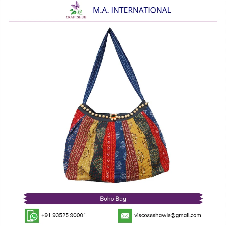 Wholesale High Quality Cotton Handmade Indian Boho Style Tote Bag - Buy ...