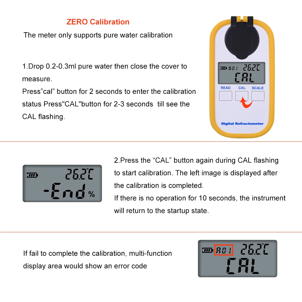 Yieryi 0-30% Brix Coffee Sugar Meter TDS 0-25% Concentration Refractometer Digital Portable Electronic Refractometer