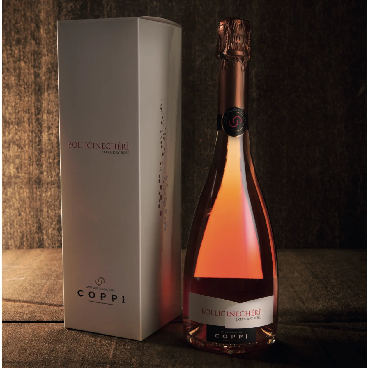 
Gift Box COPPI Wines - Sparkling Wine BOLLICINE CHERI - IGP Salento, Italy - Italian Puglia Apulia Wine 