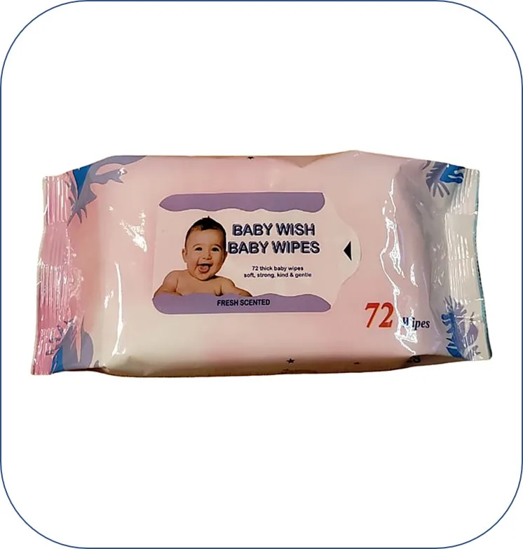 
High Quality Baby Wish Baby Wet Wipe Nappy Wipe Gentle on Baby Skin Large Pack 