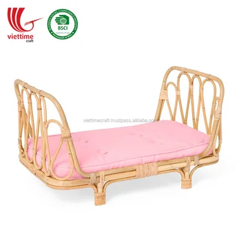 rattan doll crib