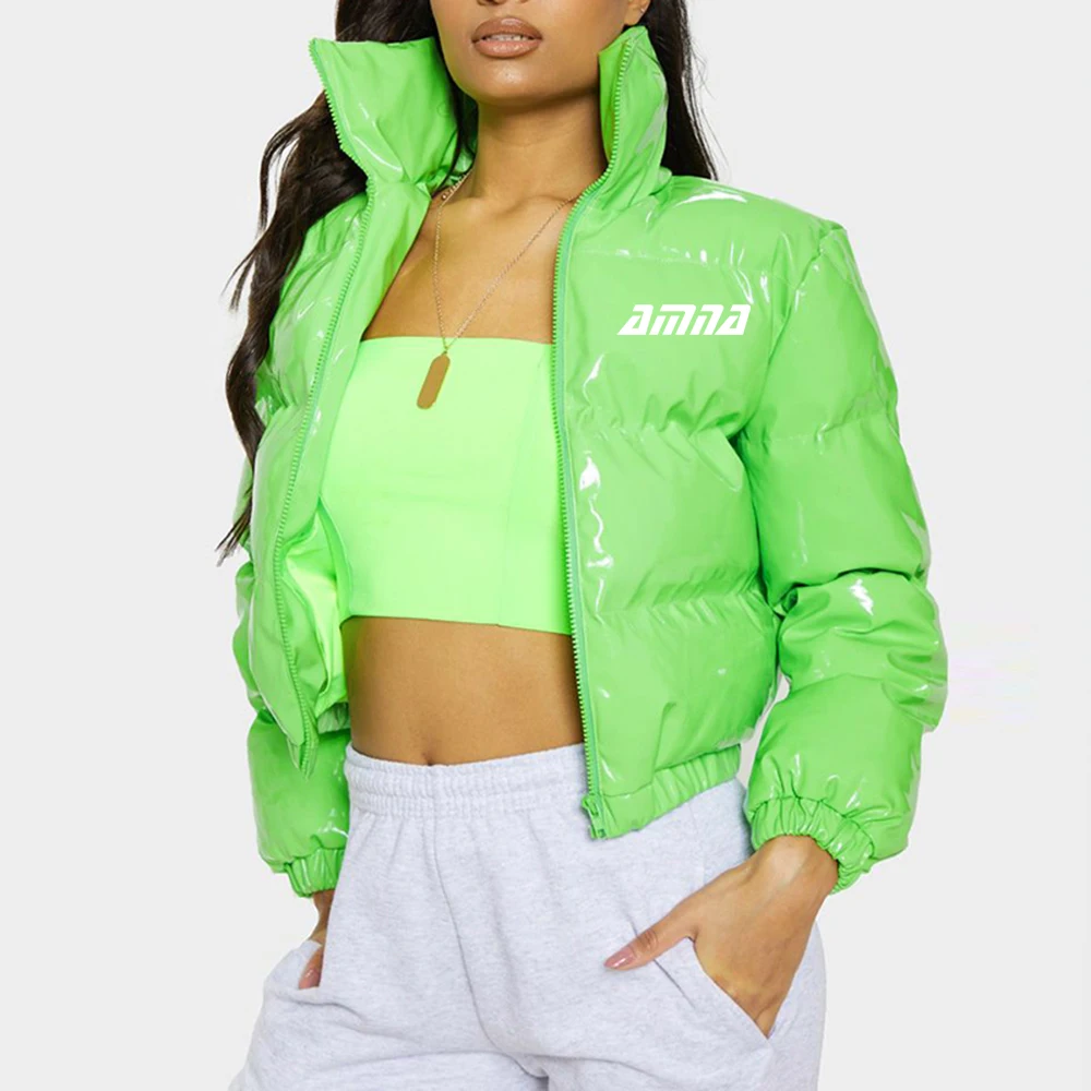 neon puffer jacket women's