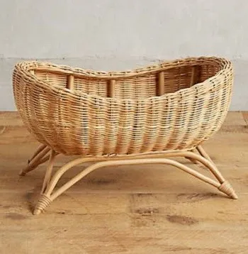 baby bassinet rattan