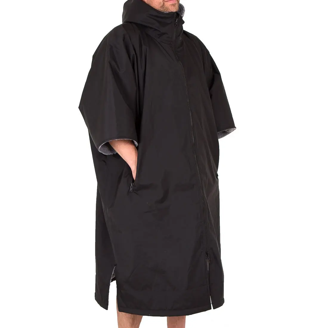 Fleece Lined Changing Robe Waterproof Swimming Change Robe With Fleece ...