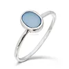 Natural Blue Oval Shell Gemstone Hot Designer Indian Handmade Sterling Silver Jewelry 925 Silver Ring Supplier