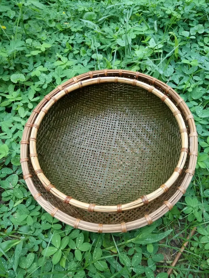 Wholesale Round Flat Winnowing Bamboo Basket From Vietnam Cheap Price