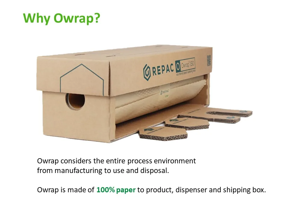 Owrap 300 Mini Paper Cushioning Wrap 25.4cm * 300m Protective Packaging Protective