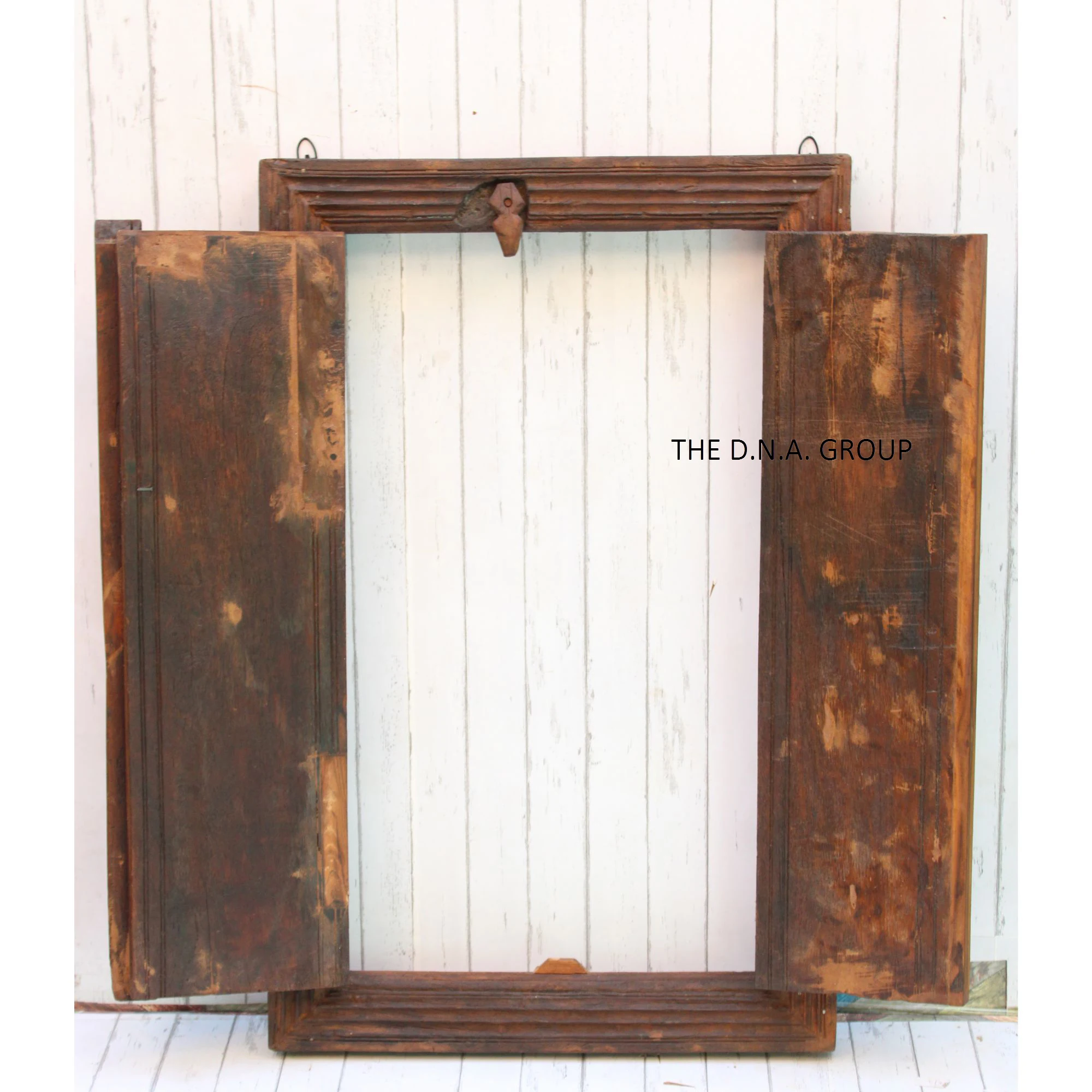 Old Antique Wooden Window Indian Carving Jharokha Wall Decor