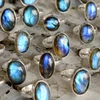 Wholesale labradorite silver overlay ring ladies rings natural labradorite ring light dimmable slip ring