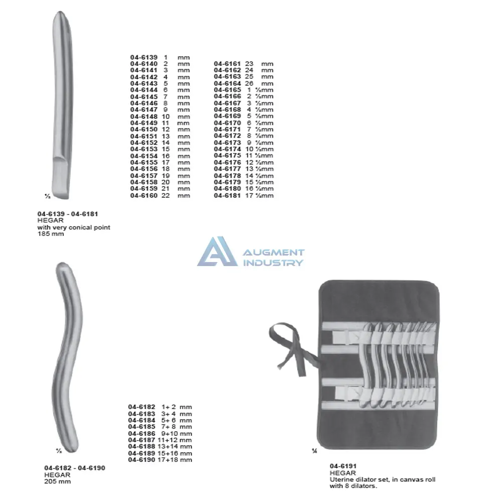 Hegar Baarmoeder Dilators 185mm (7 ") Single Ended | Hegar Baarmoeder ...