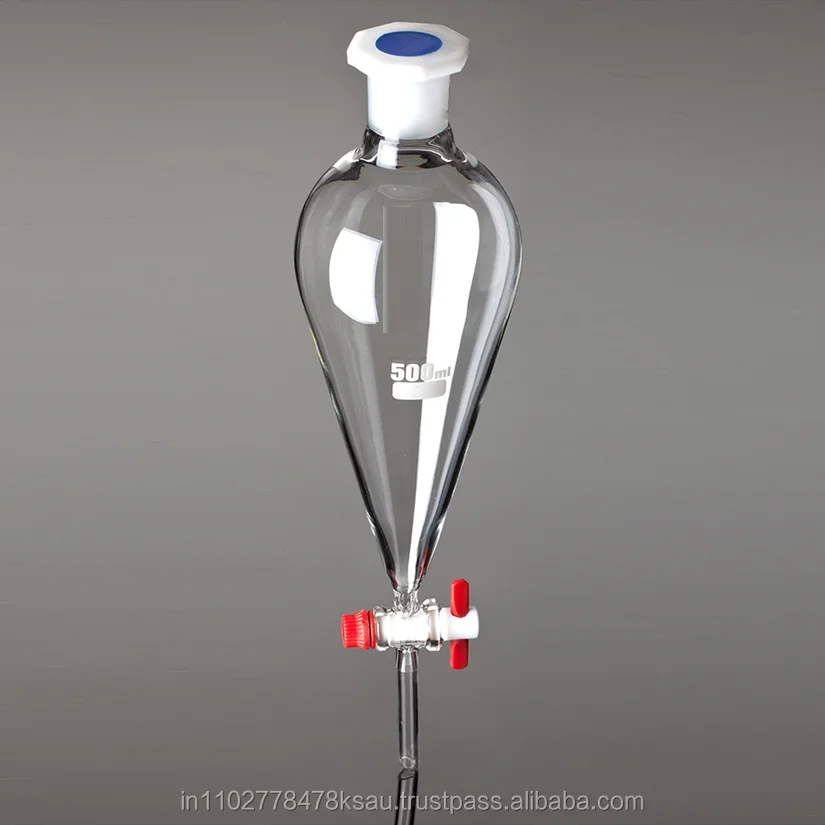 Separating Funnels,Globe Shape With Stopcock And I/c Stopper,Borosil