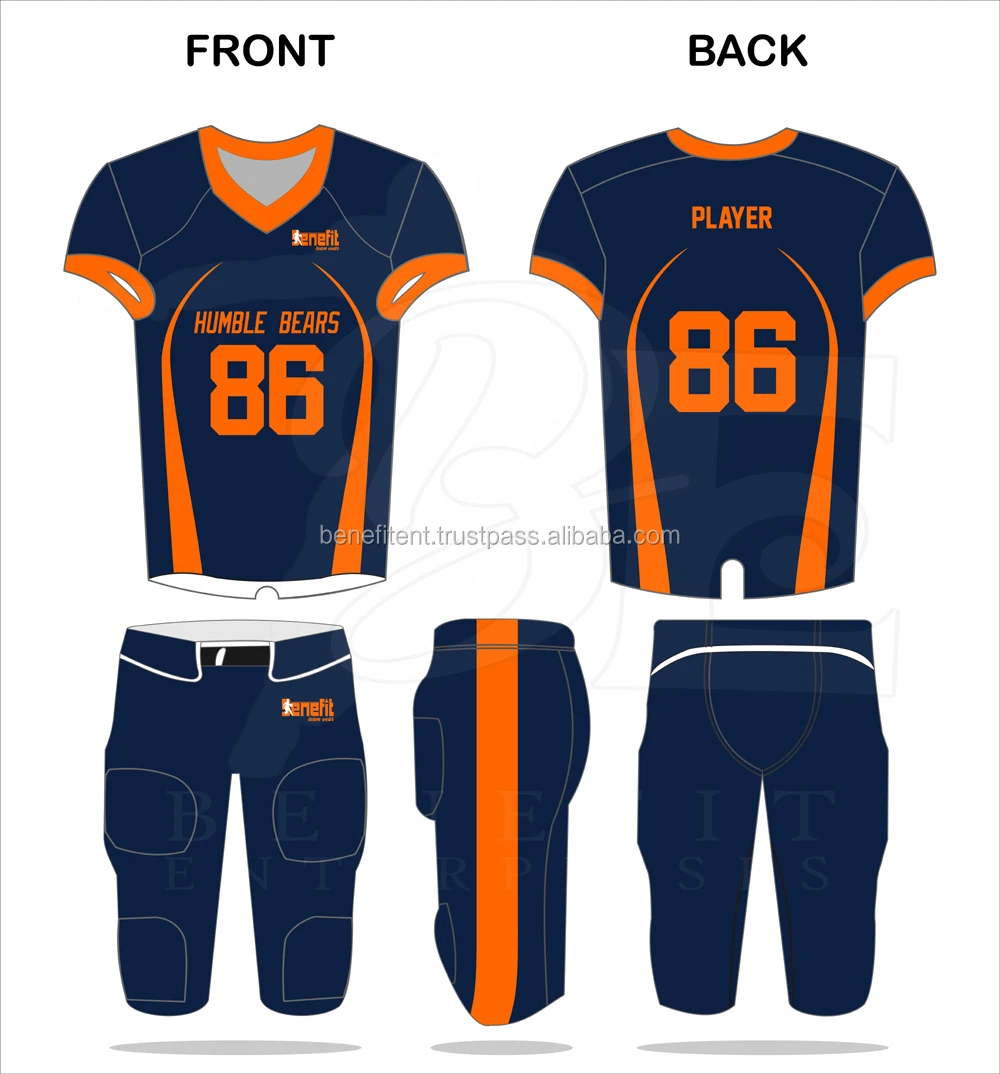 Create Custom Football Jerseys and Uniform Mockups