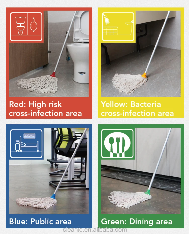 Hospital School Office Janitorial Supplies Cotton Yarn Deck Floor