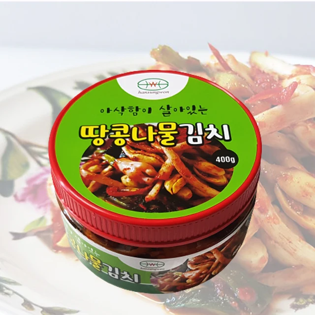 
Korean Hansungwon Peanut Sprouts Kimchi Traditional Taste 400g Healthy Preserved Food Seasoned with Red Pepper and condiment 