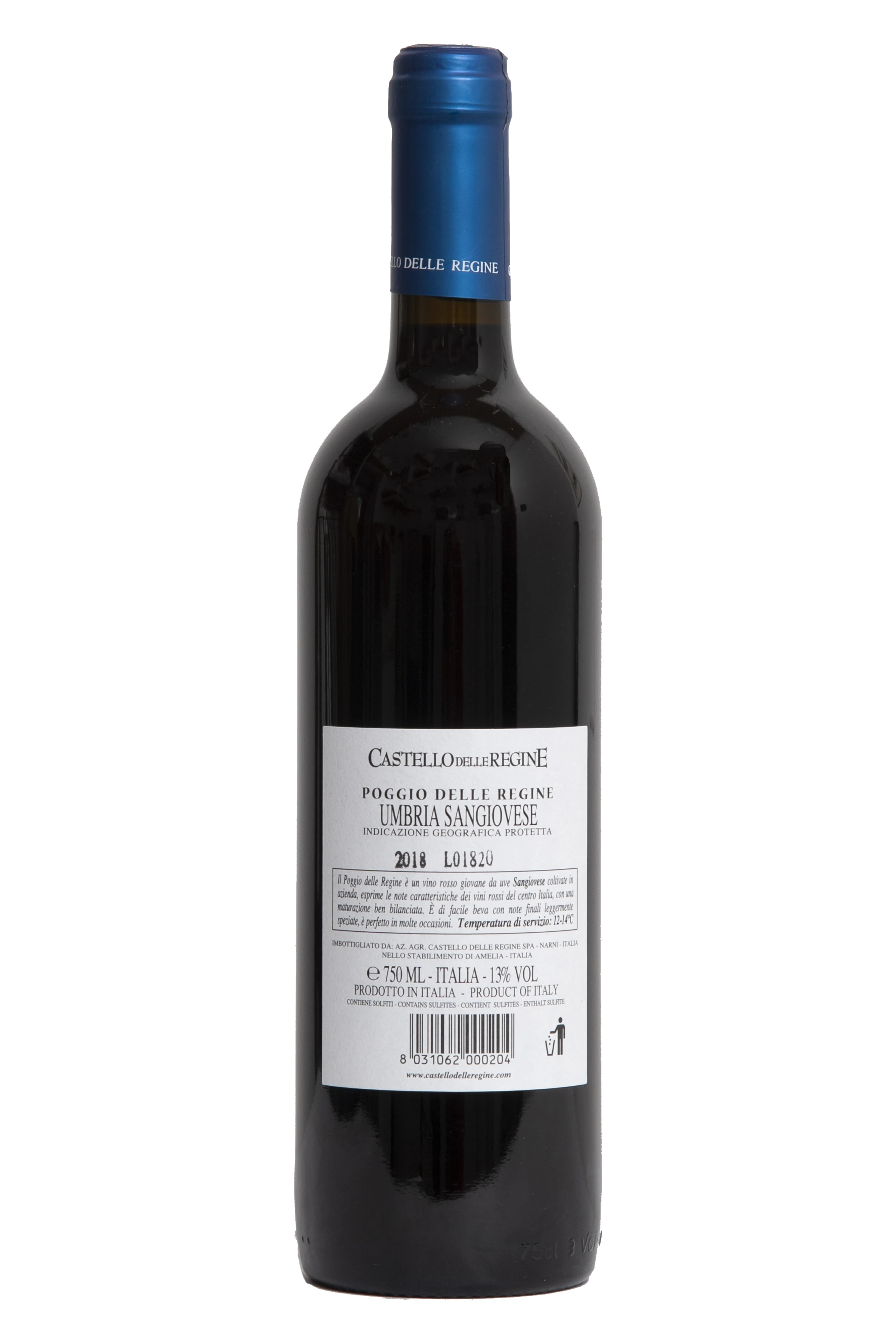 Top Quality Italian Ruby Red Wine Fruit Notes Sangiovese 2018 Table