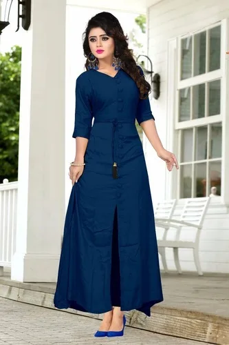 Long Gown Rayon Kurtis 