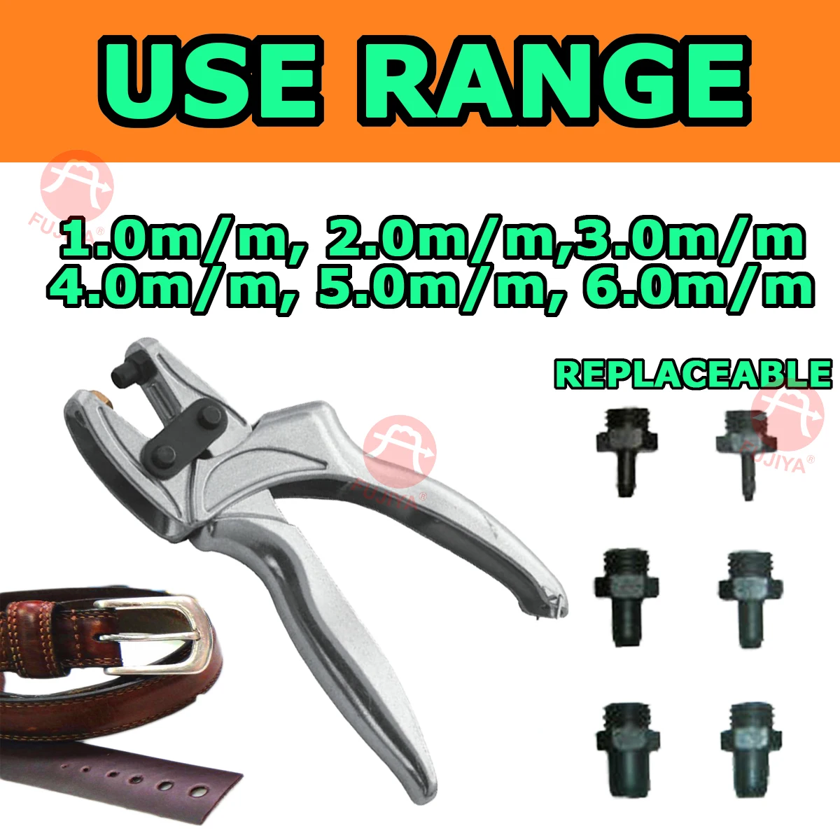 Taiwan Replaceable Hole Leather Punching Pliers L Aluminum Alloy Body L