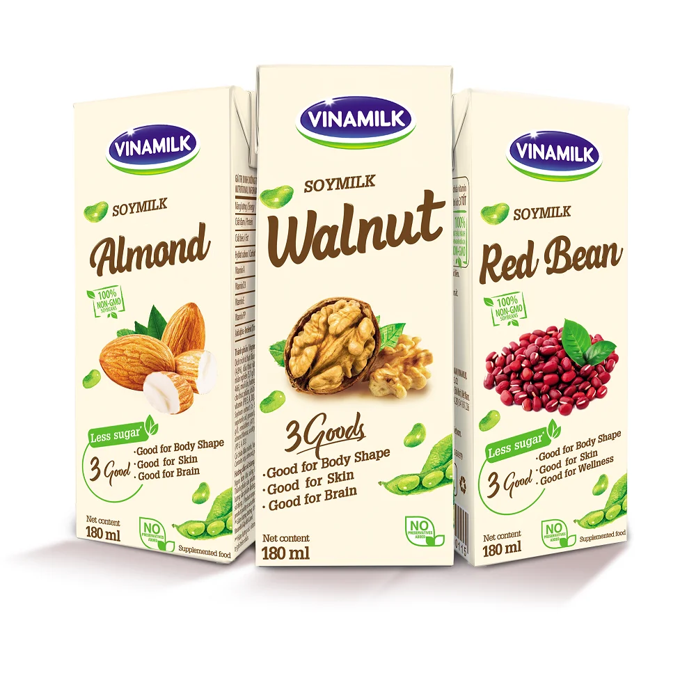 high quality natural red bean flavor soy milk vinamilk sweet