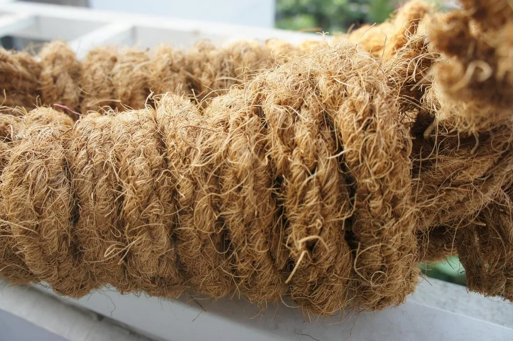 薄椰子绳/厚度可可纤维纱/天然椰壳纤维的天然纤维串   84339018083