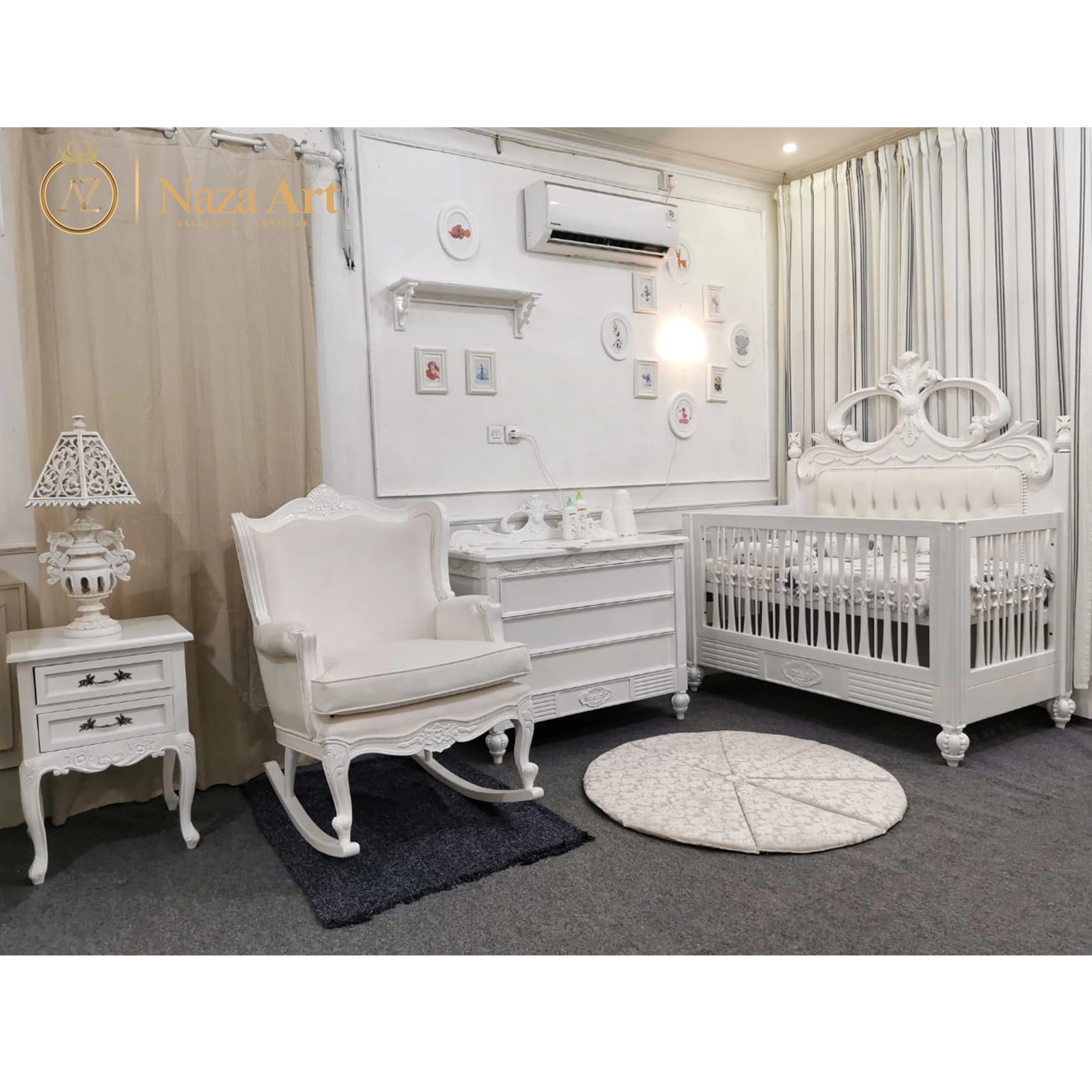 Wooden Baby Set Furniture Luxury Baby Cribs