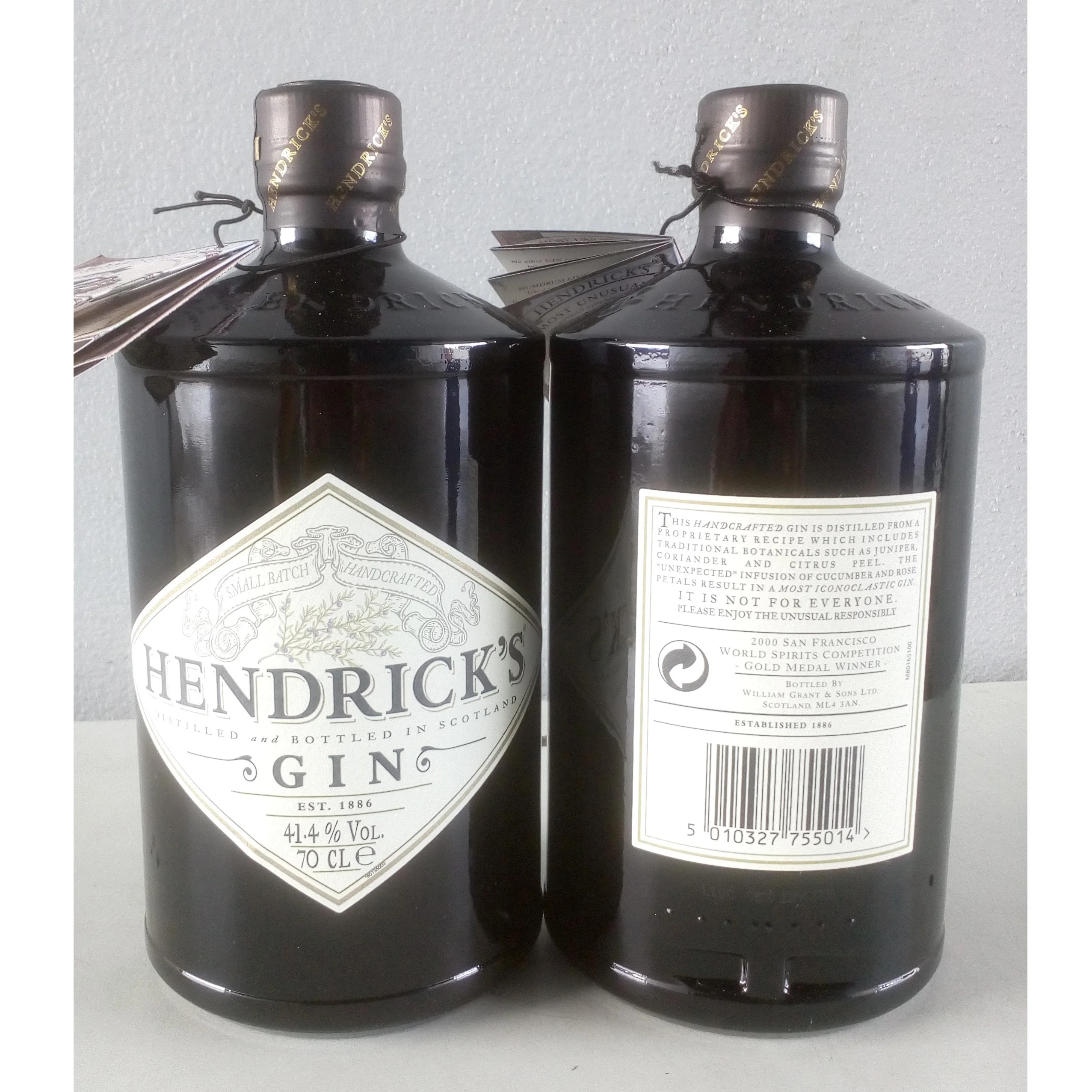 
100% HIGH END CORIANDER FLAVOR HENDRICKS GIN 70CL with 41.4% VOL. 