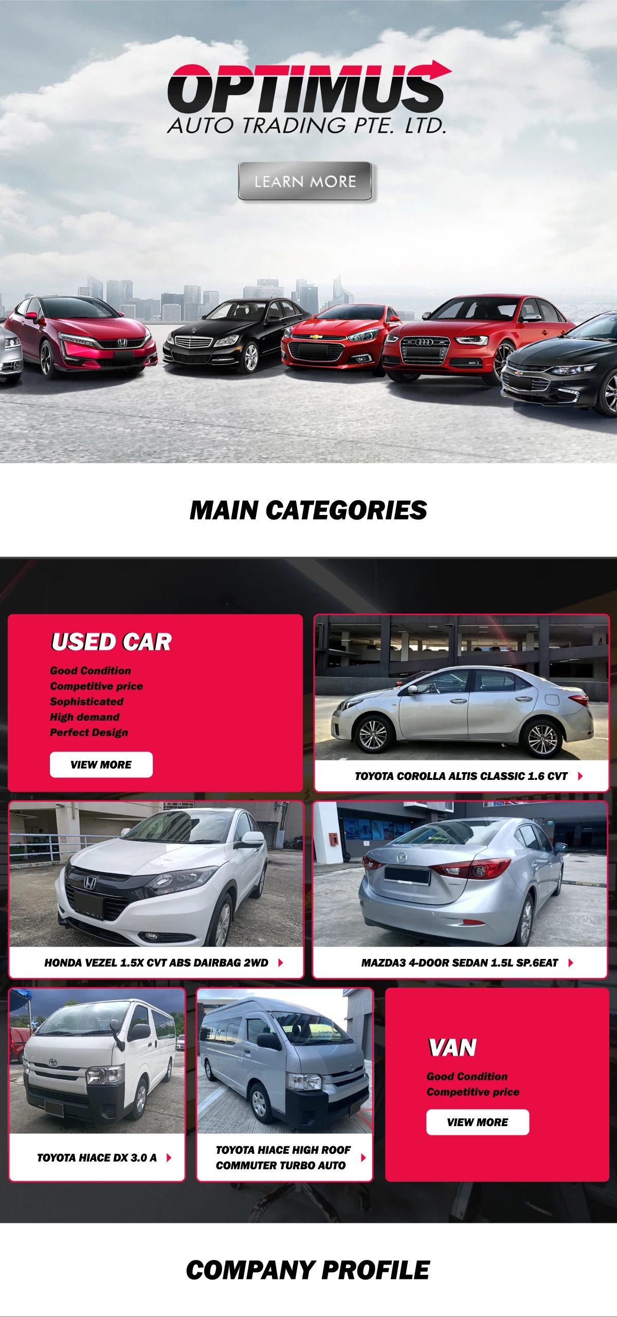 Optimus Auto Trading Pte. Ltd. - Used Car, Used Van