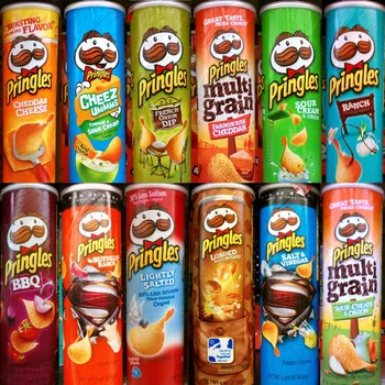 Pringles Original BBQ, Hot Spicy Flavoured Potato Chips Combo Pack ...