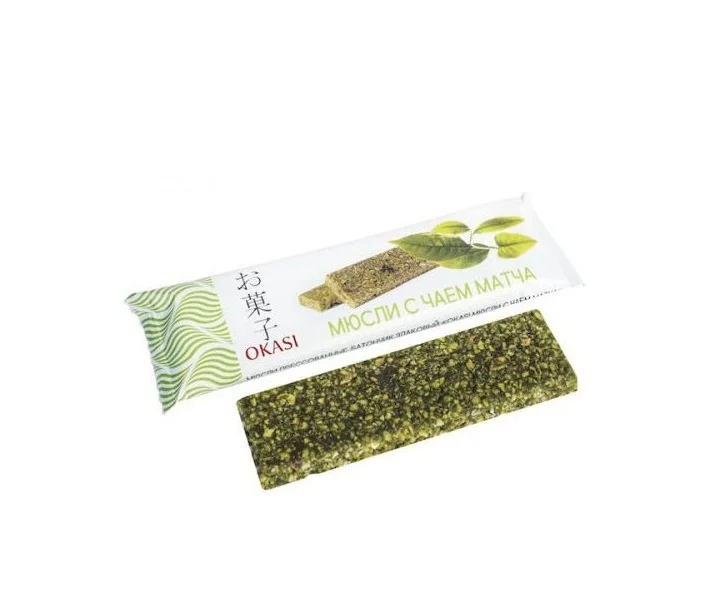 
Okasi Stick Cereals Bar with Matcha Tea 40 g. 