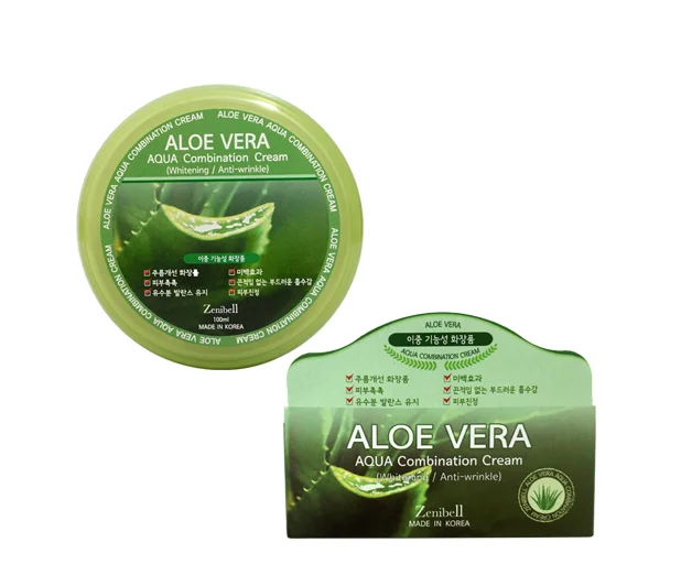 Korean Cosmetic Zenibell Aloe Vera Aqua Combination Cream Anti-wrinkle ...