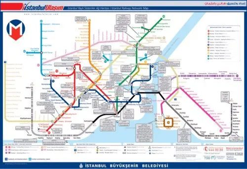 Новая схема метро стамбула