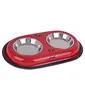 Ski Group Of Silver Double Dinner Sets For Pets