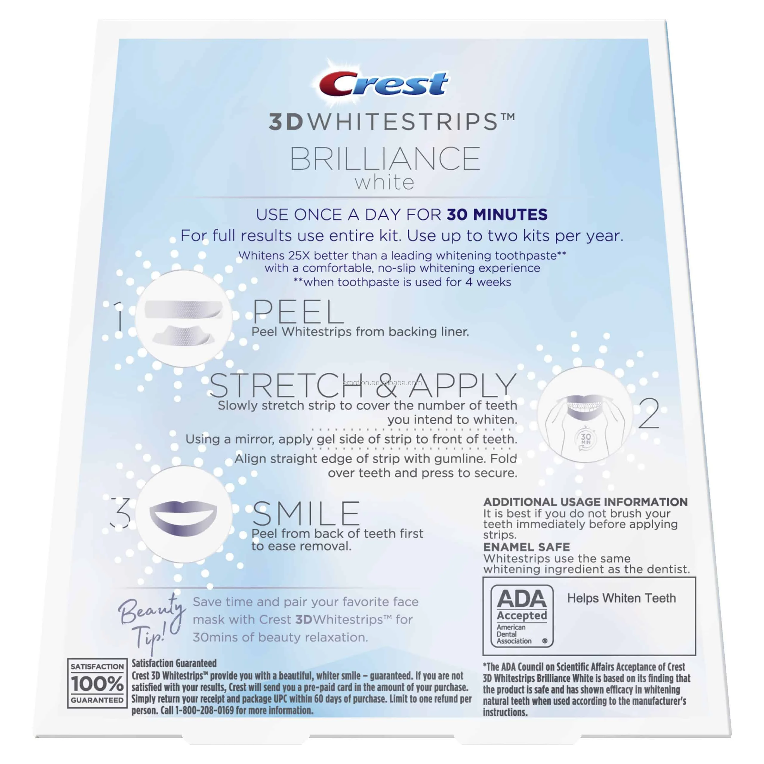 Crest 3d Whitestrips Brilliance White Teeth Whitening Kit - Buy Crest ...