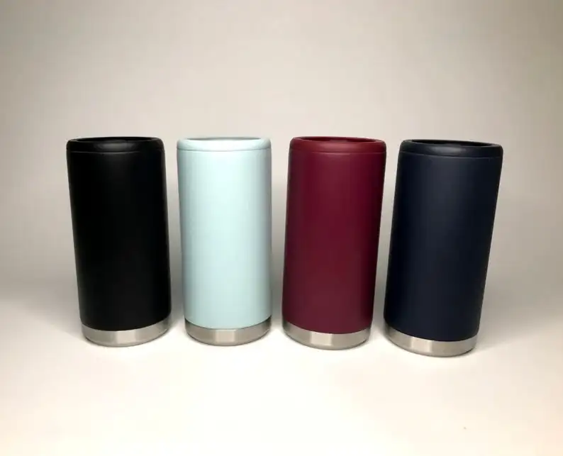 12oz Portable Stainless Steel Slim Insulated Skinny Can Cooler Holder