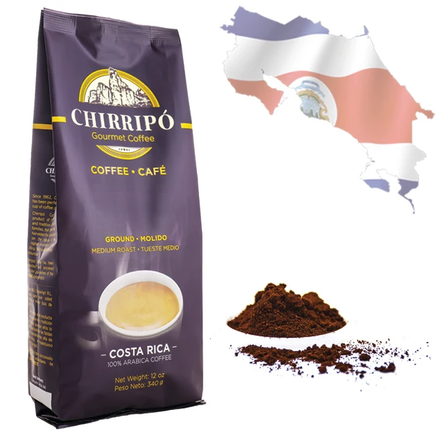
Mediaonsky Cafe Costa Rican Roasted Beans Chirripo 100% Pure Ground Arabica Coffee Bulk 