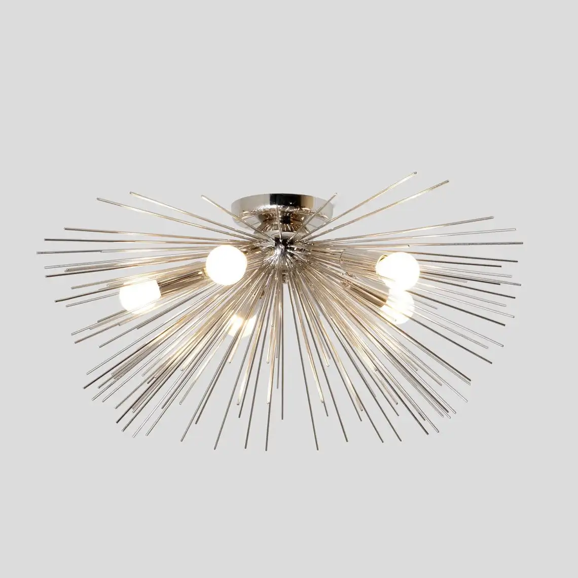 Mid Century Modern Flush Mount Urchin Urchin Ceiling Lamp Brass Starburst Light with good  quality