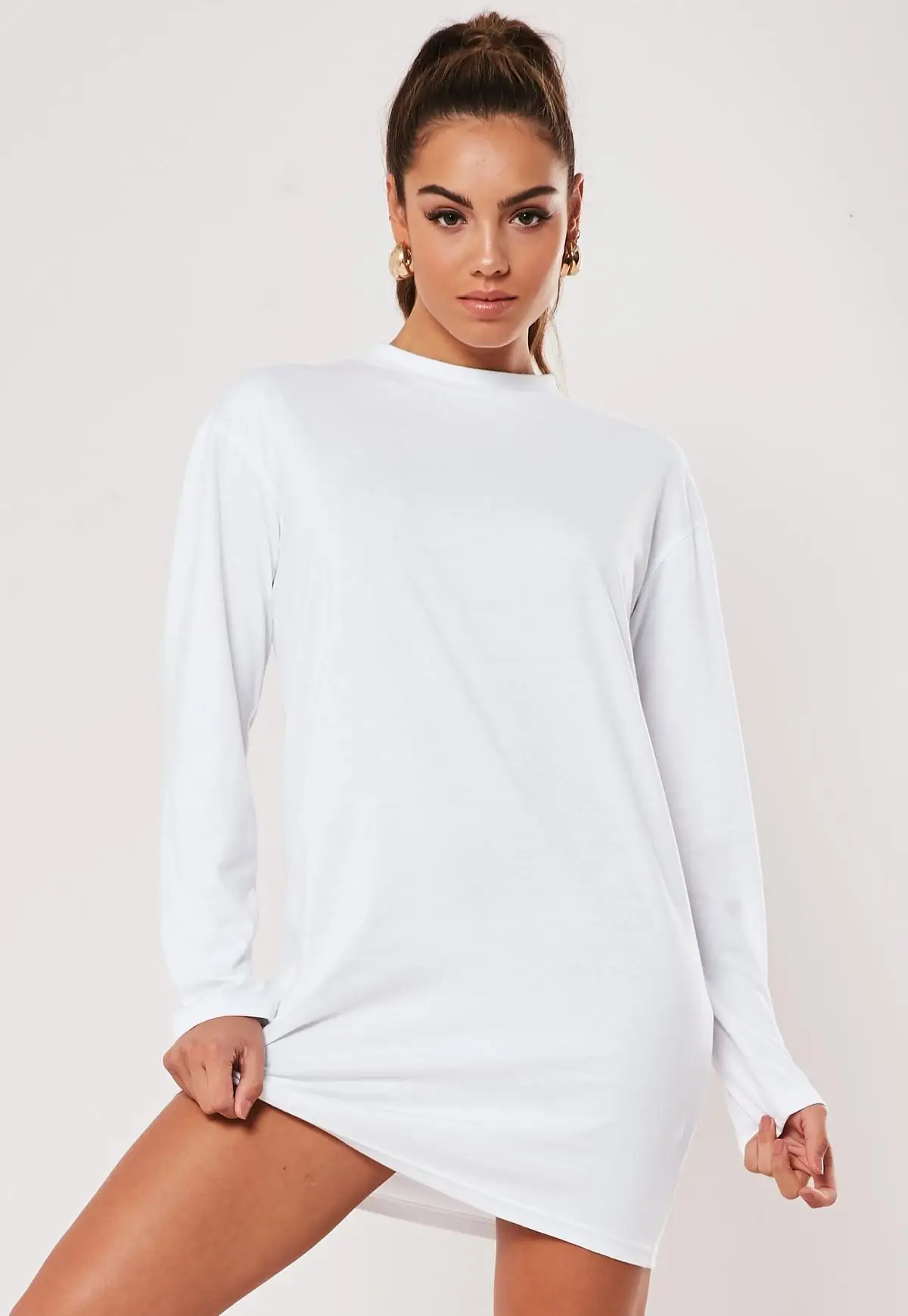 Women T-shirt Dress Casual Short Sleeve 