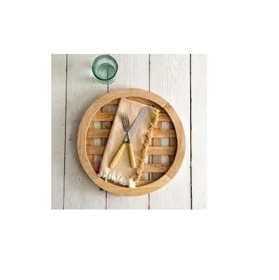 Wooden Acacia Serving Plate Dinnerware And Restaurant Wooden Charging ...