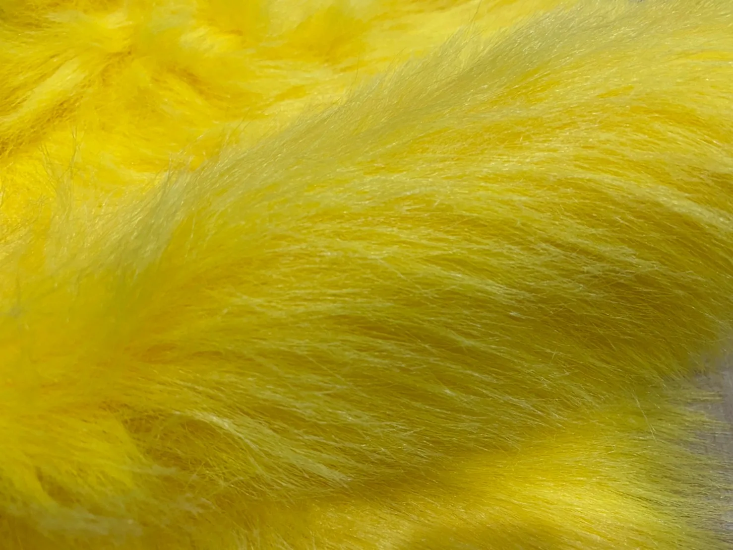 High Quality Fairy Faux Fur Fabric Long Pile 60mm.yellow Color Y.76 For ...