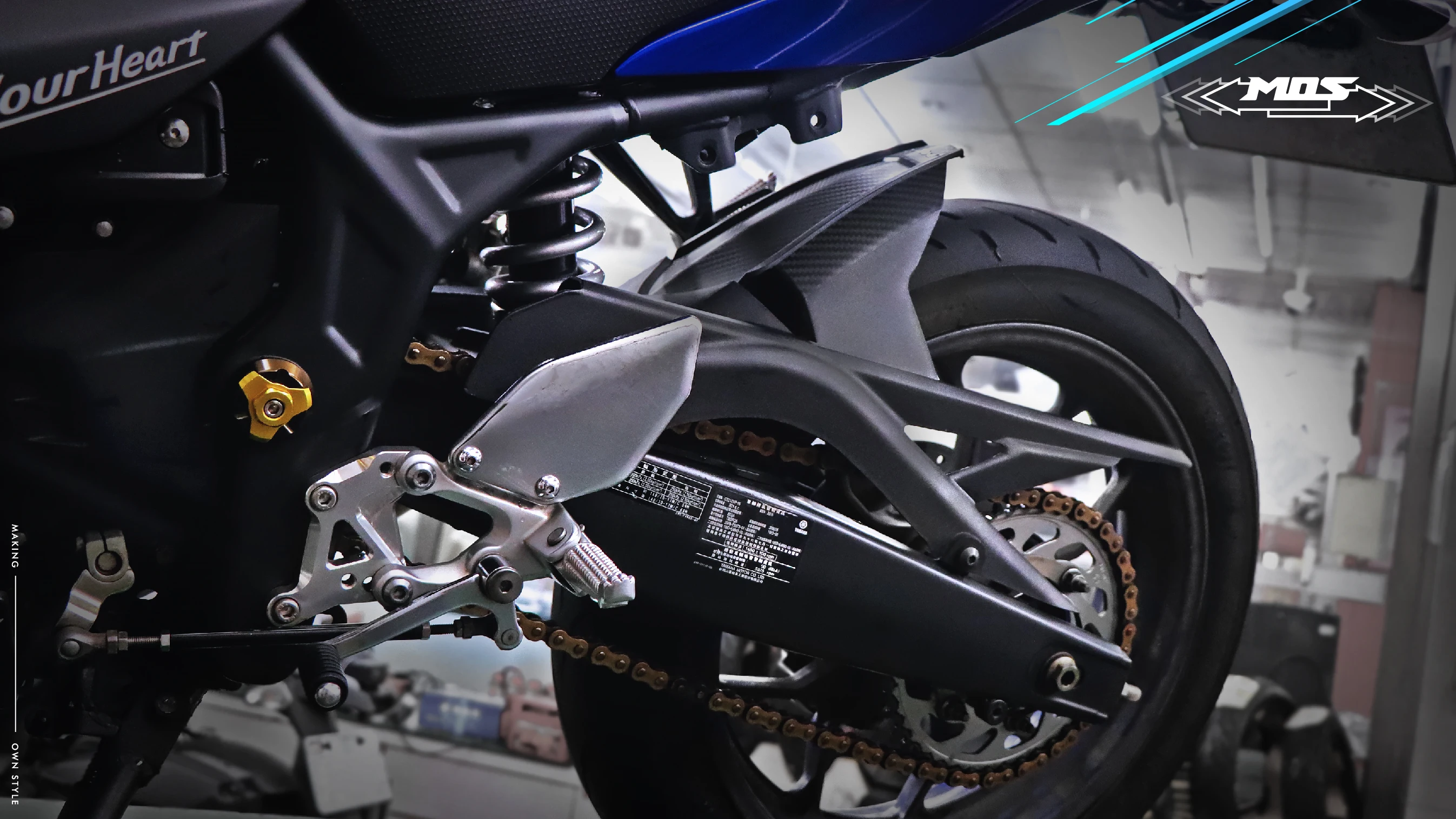 MOS Rear Fender for Yamaha YZF-R3 YZF-R25 MT-03 MT-25 (2015-2020 ...