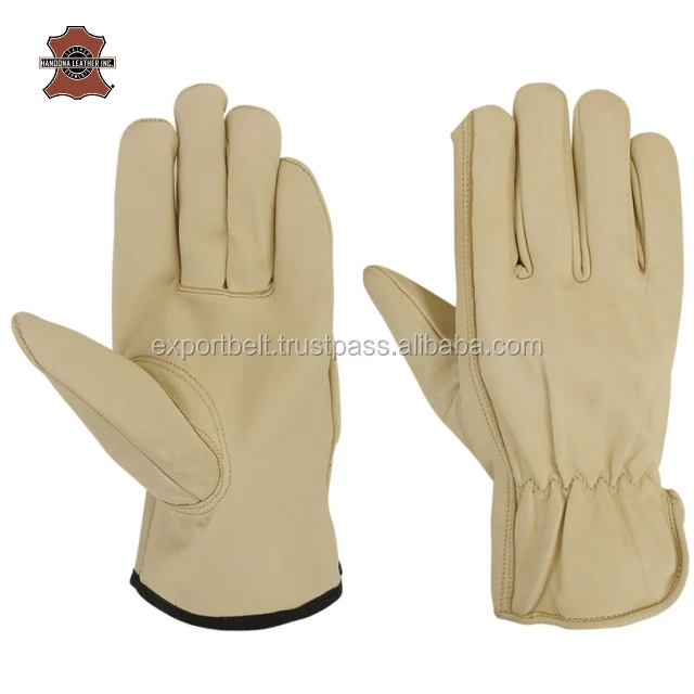 lorry drivers leather work gloves