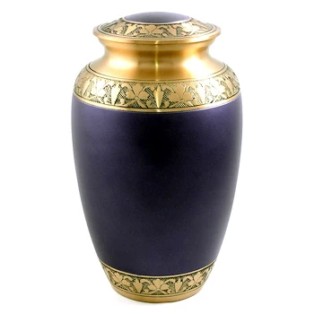 Brass Design Metal Cremation Urns Shiny Finishing With Multiple Size ...