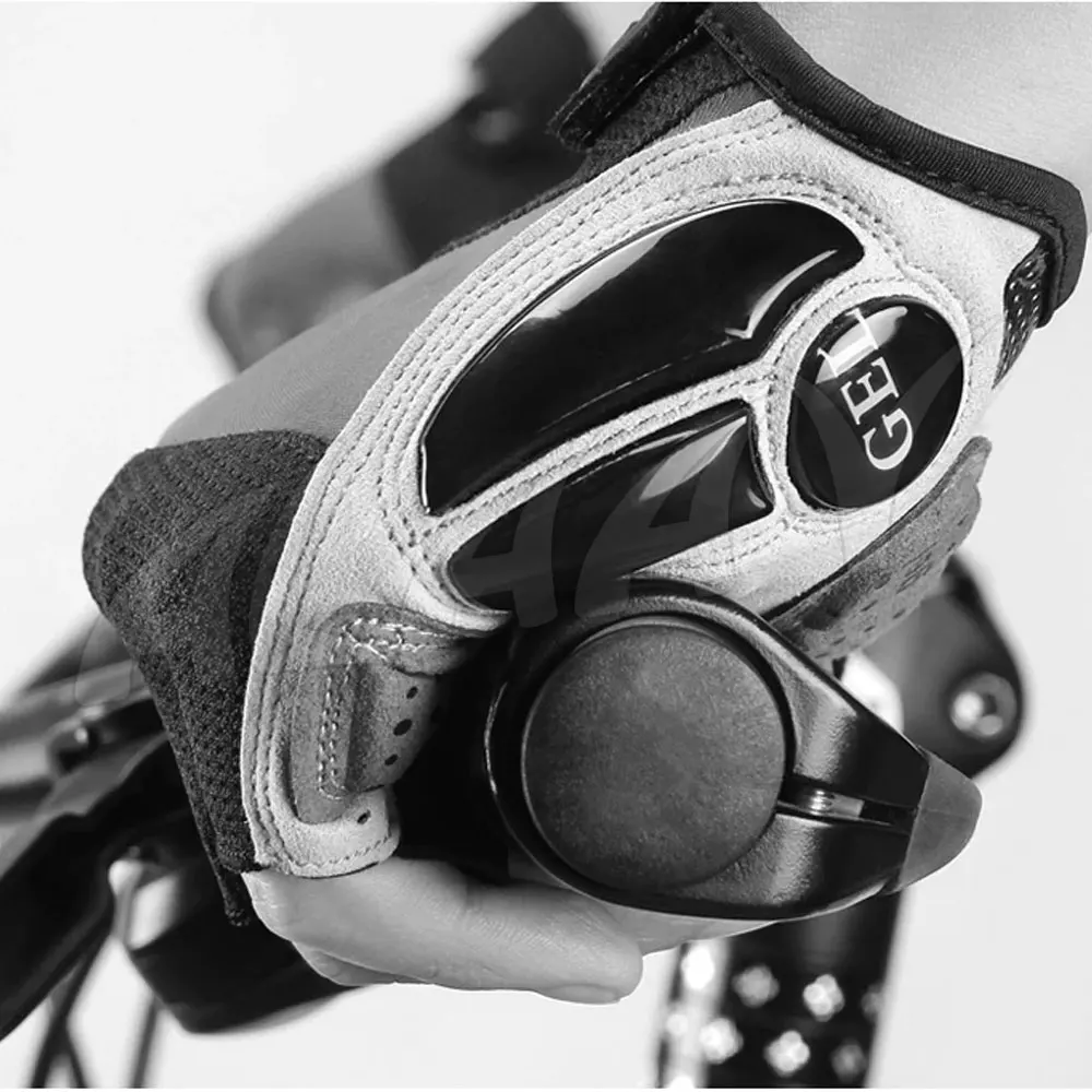 Half Finger Stripe Fabric Cycling Gloves Breathable Gel Antishock Sports Gloves Mtb Bike