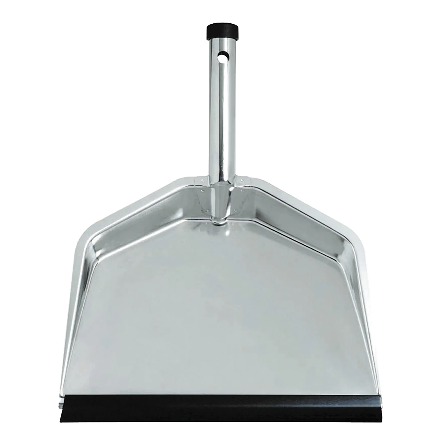 Indoor And Outdoor Metal Dustpan With Chrome Steel And Plastic Lip