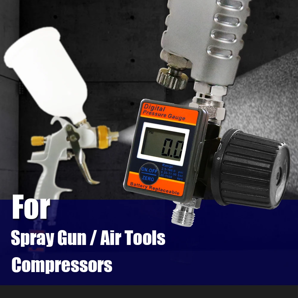 Lematec Air Flow Regulator With Digital Pressure Gauge Air Adjusting