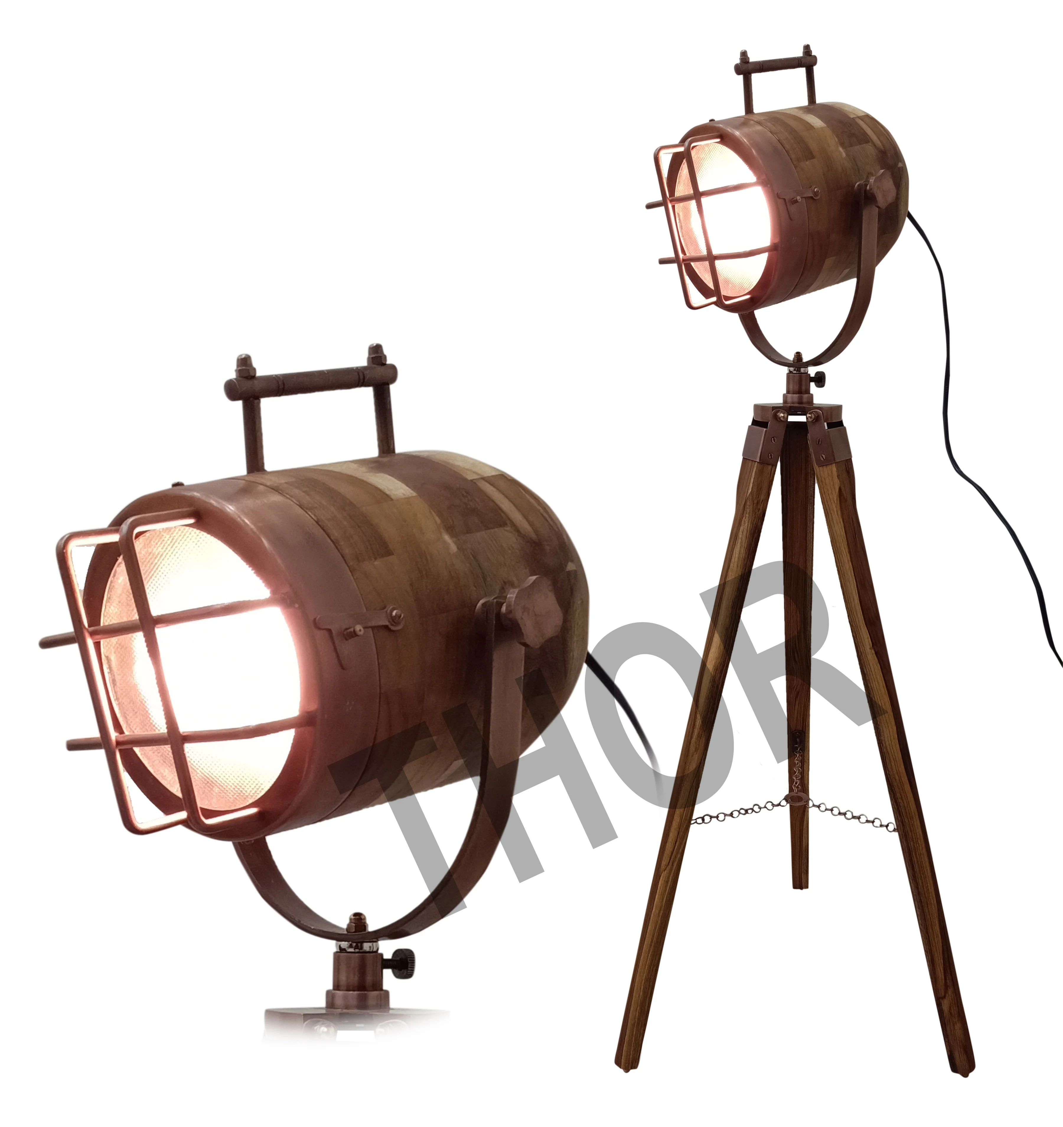 New Designer Marine Floor Lamp Nautical Spot Studio Tripod Search Light