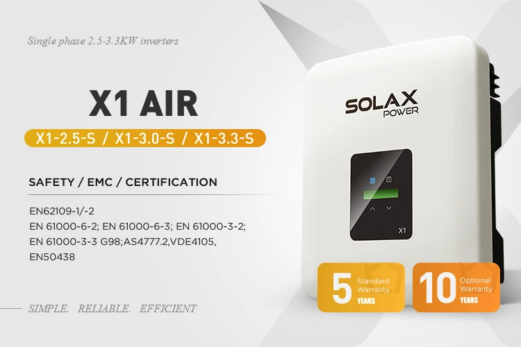 Solax Solar Inverter On Grid Tie X1 Air 2kw 3kw 3.3kw Single Phase Inverter 220v Buy Solar