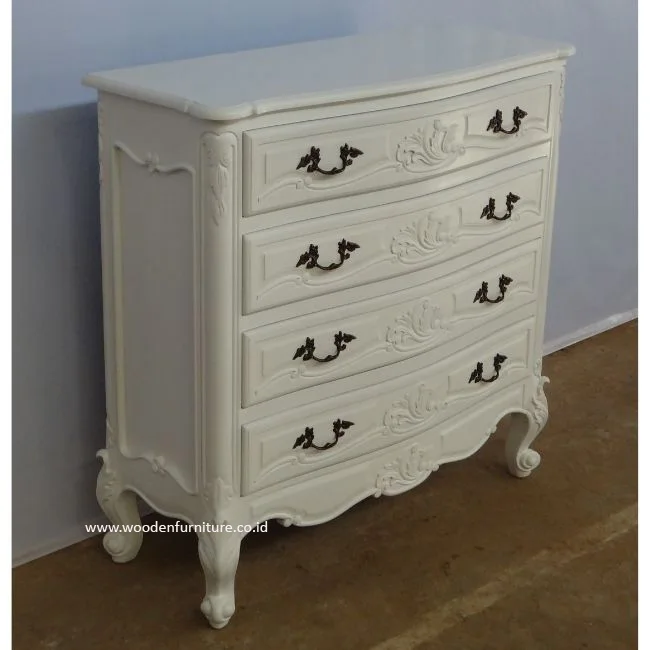Antique Reproduction Chest Of Drawers Wooden Tallboy Vintage